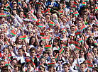 The National Anthem singing event in National Flag Square