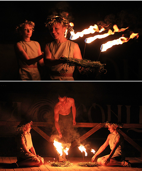 Fire show at the Svyata Sontsa 2017 folk festival 