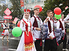 Festive walk under the national flag