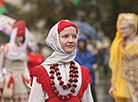 Festive walk under the national flag