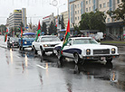 Festive walk under the national flag