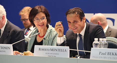 OSCE PA President Christine Mutonnen and Secretary General of the OSCE PA Roberto Montella