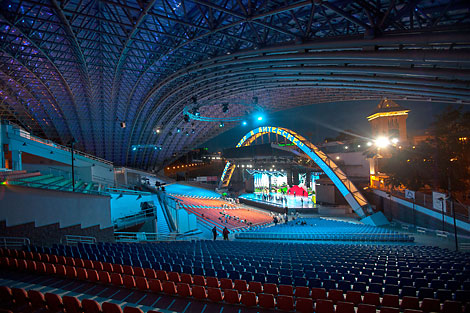 Summer Amphitheater, the main venue of the festival,  gearing up for concerts