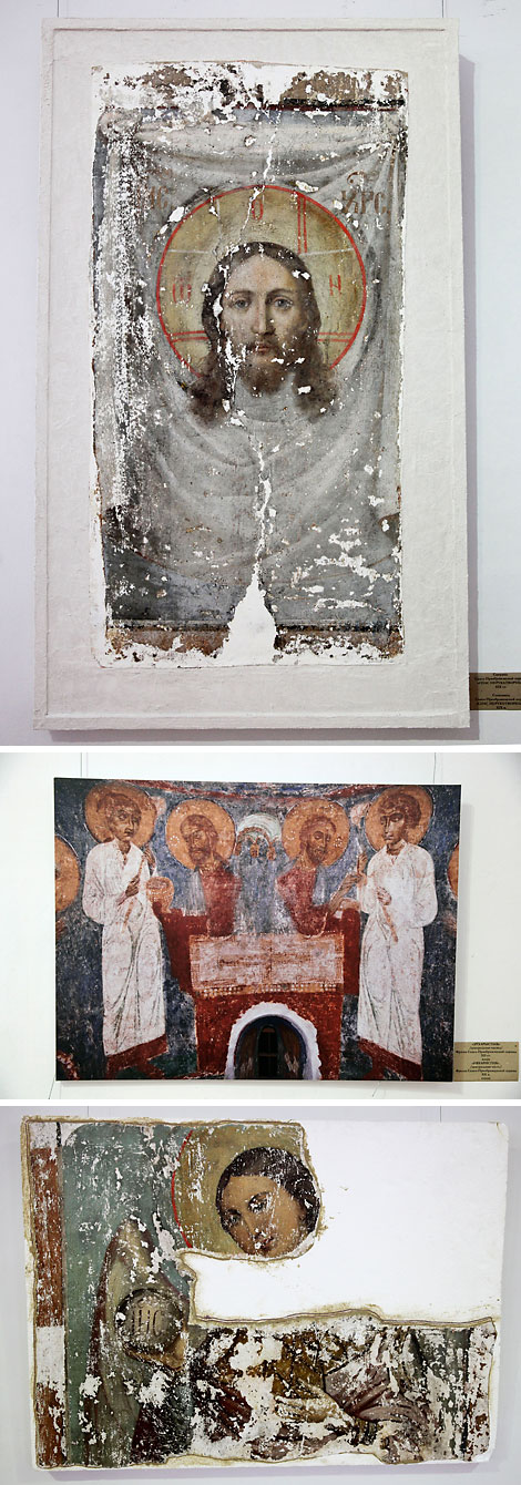 Mural paintings from Transfiguration Church on display at Slavianski Bazaar