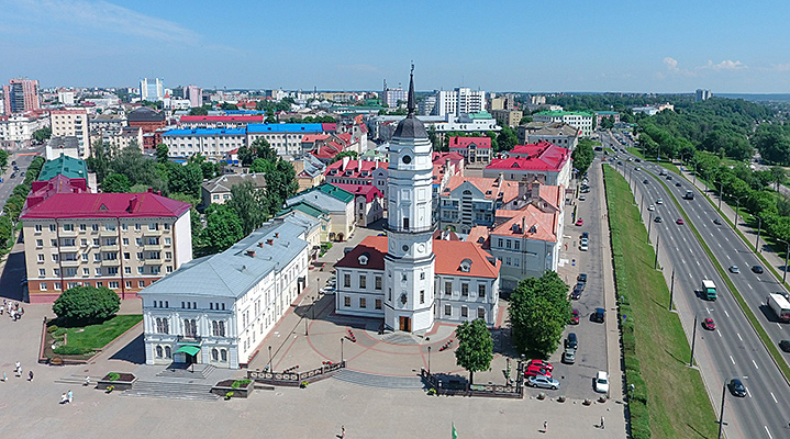 Могилевская ратуша с высоты