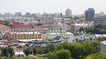 Вид на главные храмы Минска
