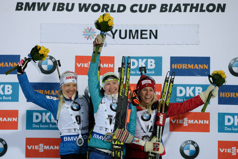 Domracheva victorious in Women’s Sprint at IBU World Cup in Russia