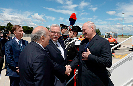 Lukashenko arrives in Italy on visit