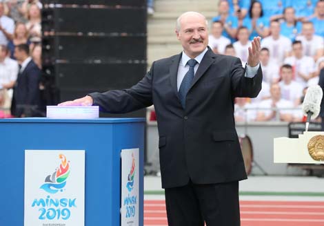 Belarus president starts countdown to 2nd European Games