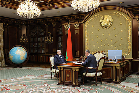 Lukashenko receives Belarus’ Ambassador to Russia Dmitry Krutoi