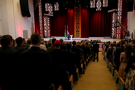 Lukashenko attends Independence Day meeting