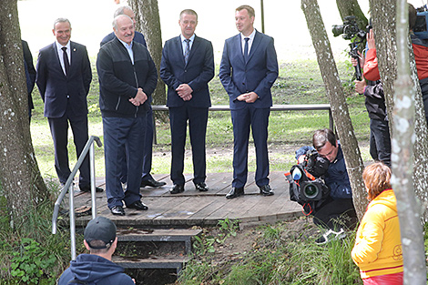 Lukashenko visits Blue Spring in Slavgorod District