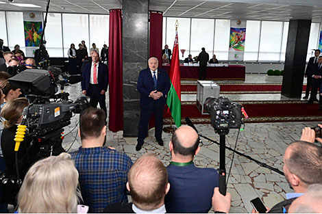 Lukashenko casts his vote in parliamentary, local elections: Key takeaways from media scrum