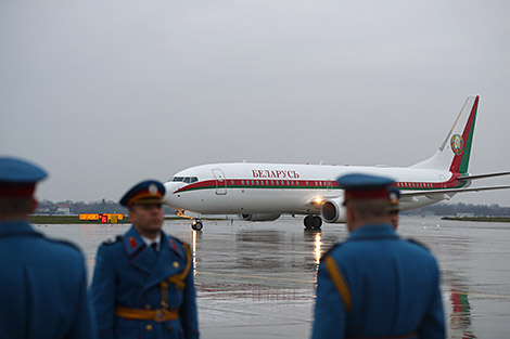 Belarus president arrives in Belgrade