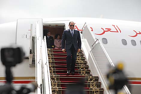 Egypt president arrives in Belarus on official visit