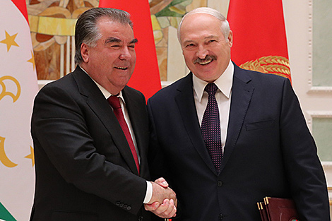 Rahmon congratulates Lukashenko on winning presidential election