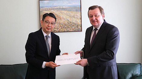 Aleinik receives copies of credentials of South Korea’s ambassador