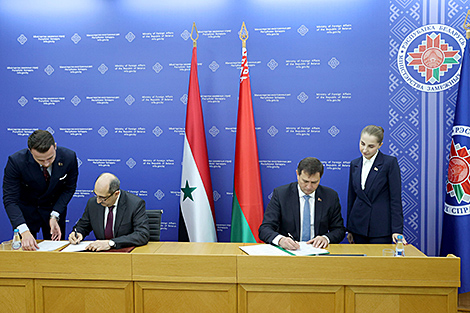 Foreign ministers of Belarus, Syria adopt statement against sanctions