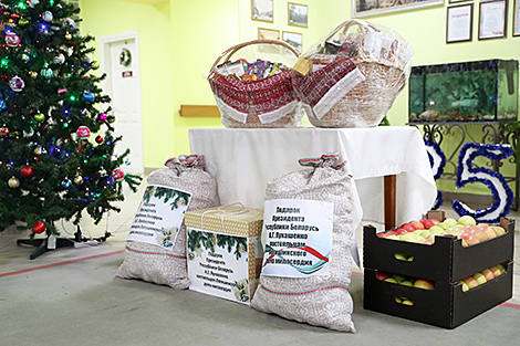 Gifts from Lukashenko delivered to Logishin Care Home in Pinsk District