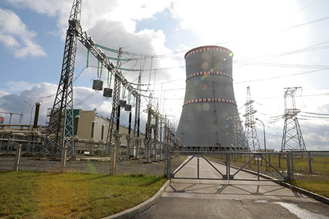 Another high-voltage power line connects Belarusian nuclear power plant, national power grid