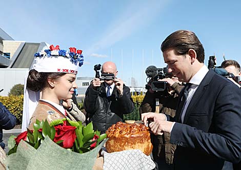 Sebastian Kurz arrives in Belarus