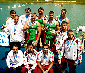 Белорусская мужская каноэ-четверка выиграла золото на чемпионате Европы в Португалии