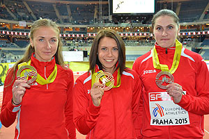 Белорусская легкоатлетка Алина Талай выиграла золото ЧЕ-2015 в помещении в беге на 60 м с барьерами