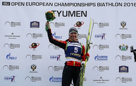 Надежда Скардино выиграла гонку преследования на чемпионате Европы по биатлону