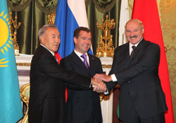 Президенты Беларуси, России и Казахстана подписали Декларацию о евразийской экономической интеграции