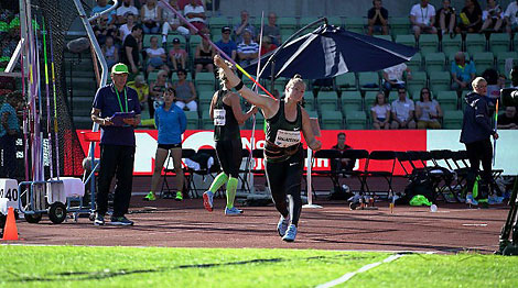 Белоруска Татьяна Холодович победила с национальным рекордом в метании копья в Осло