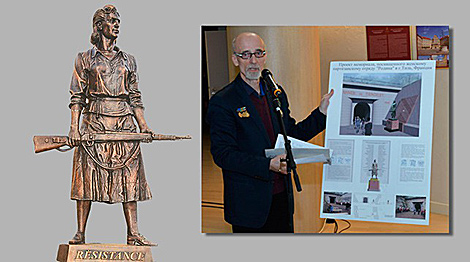 Monument to female partisans of France presented in Belarusian Embassy in Moscow