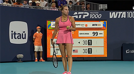Sabalenka kicks off Miami title defense with victory