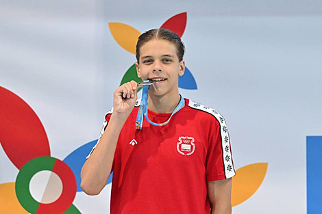 Belarusian Mikita Liakh reaps silver medal at EYOF in Skopje