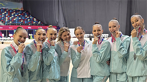 Belarusian gymnasts win two silver medals in group events at European Cup