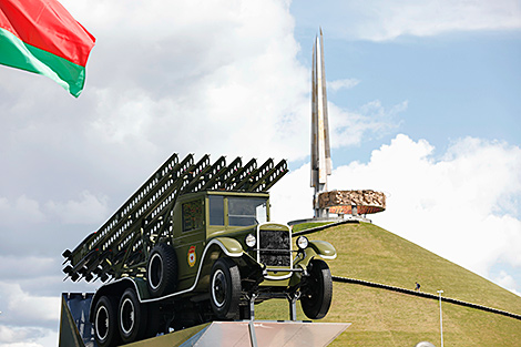 Katyusha rocket launcher installed at Mound of Glory near Minsk