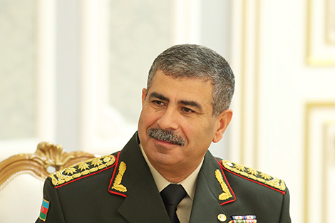 Azerbaijani defense minister praises quality of Belarusian weapons, hardware