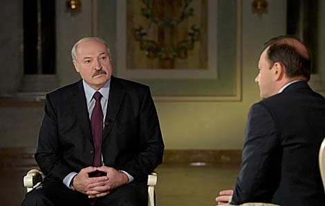 Belarus president gives interview to Russia 24