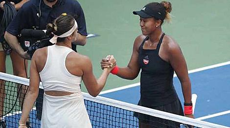 Встреча Арины Соболенко и японки Наоми Осаки заняла 2-е место среди лучших матчей 