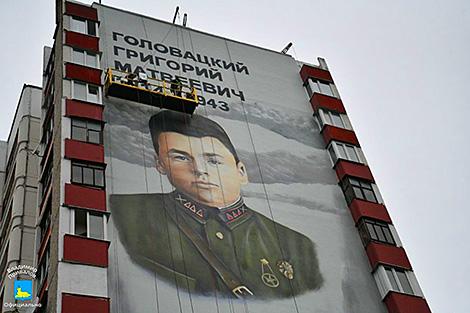 Два мурала в память о героях Великой Отечественной войны создают в Гомеле