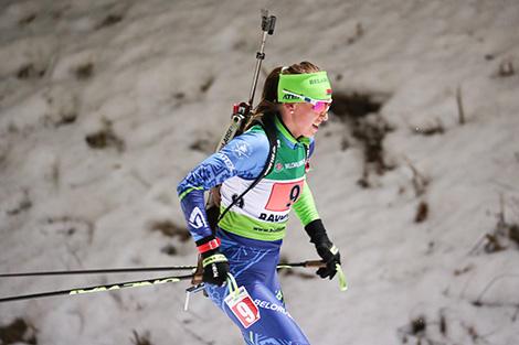 Белорусская биатлонистка Динара Алимбекова заняла четвертое место на этапе КМ в Контиолахти
