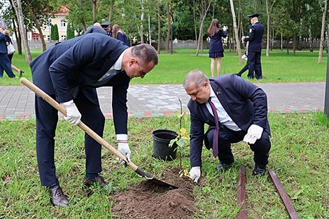 Сквер защитников Закона и Отечества открыли в Бресте накануне Дня народного единства