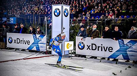 Дарья Домрачева и Уле-Эйнар Бьорндален стали третьими в масс-старте на Рождественской гонке