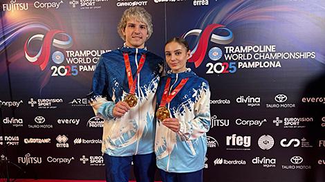 Батутисты Ершова и Яскевич стали чемпионами мира в смешанных синхронных прыжках