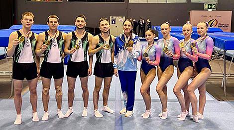Белорусы выиграли мужской и женский командный турниры на ЧЕ по прыжкам на батуте