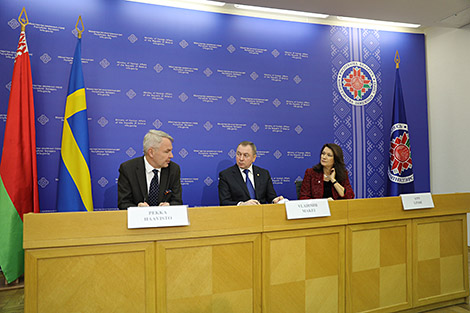 Макей назвал уникальным событием визит в Минск министров иностранных дел Швеции и Финляндии