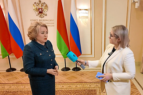 Matviyenko comments on import independence, joint projects of Belarus, Russia