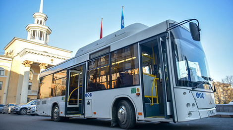 MAZ presents new bus for test drive in Bishkek