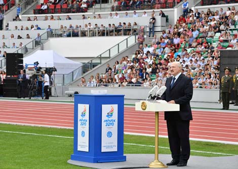 Выступленне Прэзідэнта Беларусі на цырымоніі адкрыцця стадыёна 