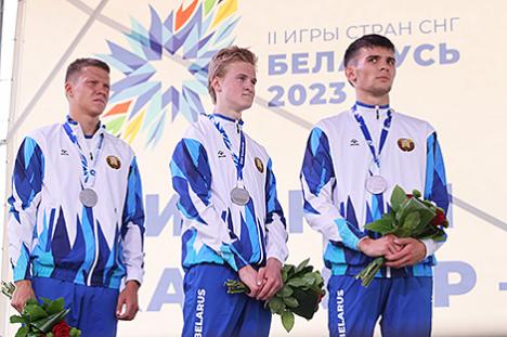 Беларускія пяціборцы выйгралі серабро каманднага турніру II Гульняў краін СНД