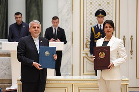 БЕЛТА і ІРНА ў прысутнасці кіраўнікоў дзяржаў заключылі новы мемарандум аб супрацоўніцтве
